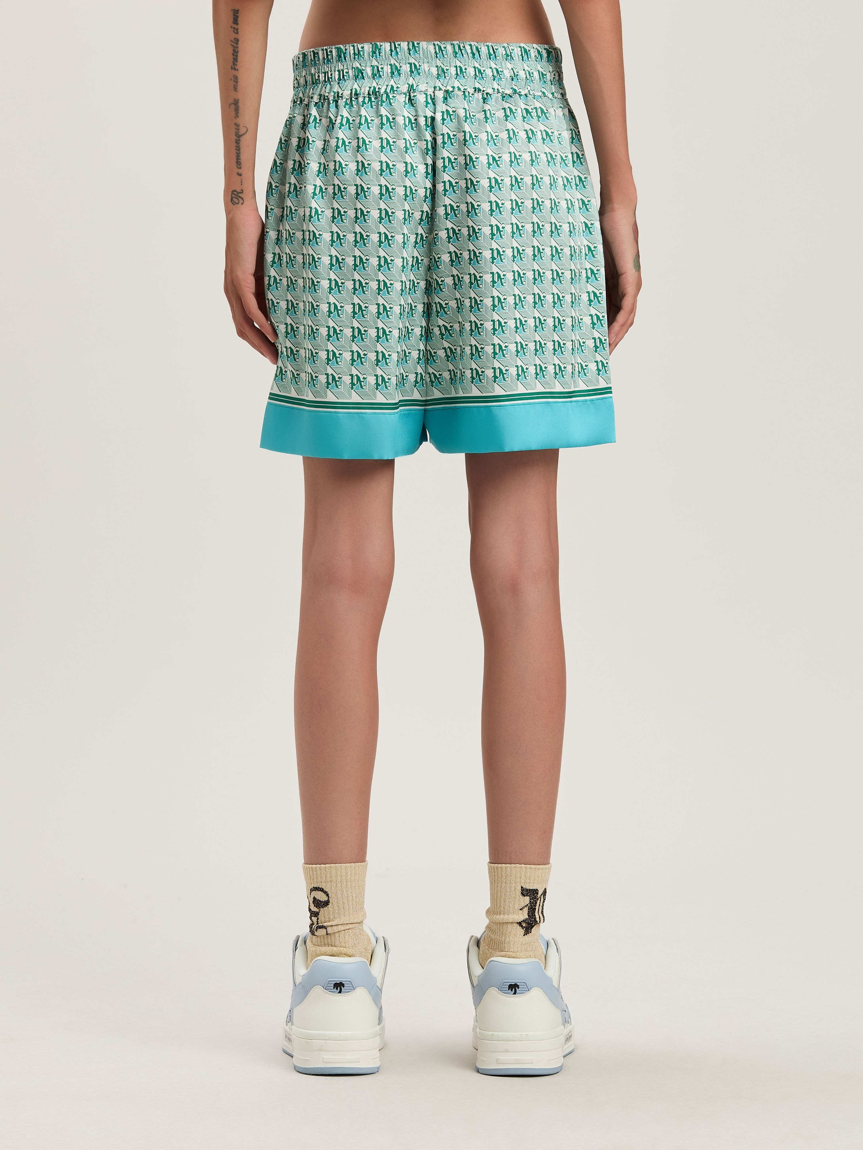 Logo band striped mini skirt - 5
