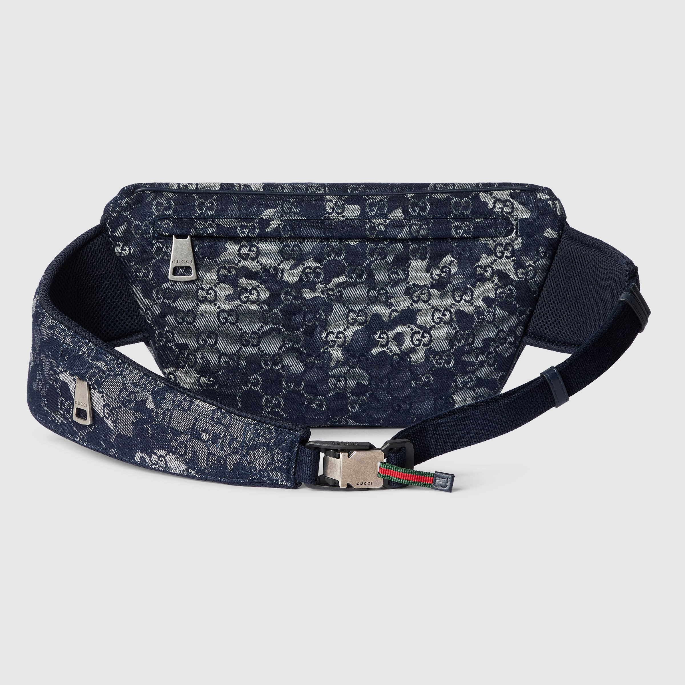 GG denim large belt bag - 5