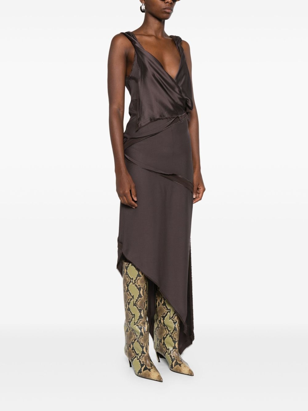 twist-detailing midi dress - 3