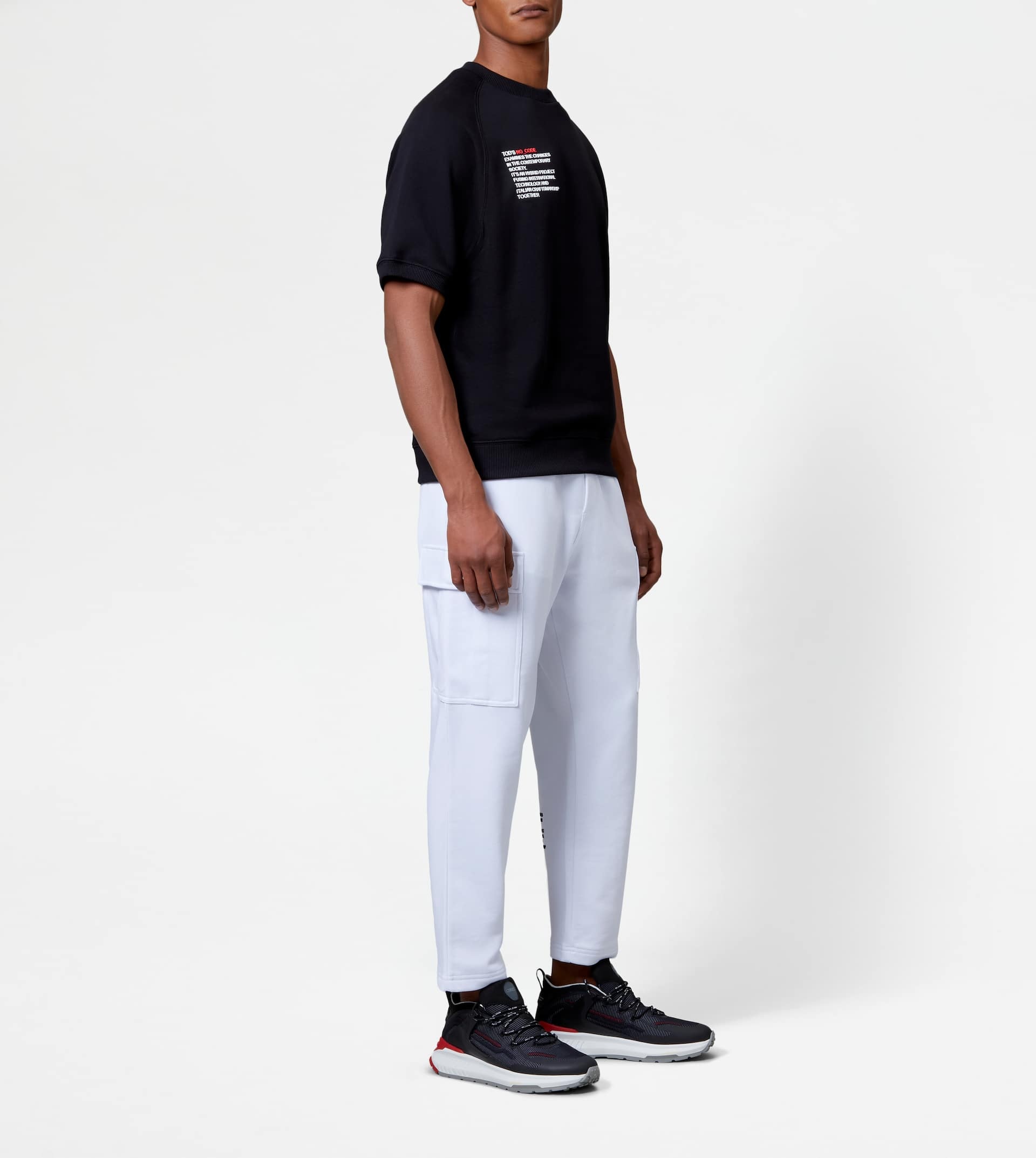 SHORT-SLEEVED SWEATSHIRT NO_CODE - BLACK - 4