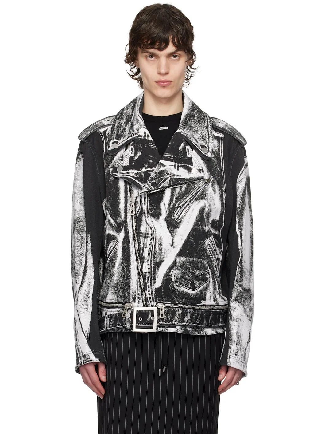 Black & White 'The Trompe L'œil Perfecto' Denim Jacket - 1