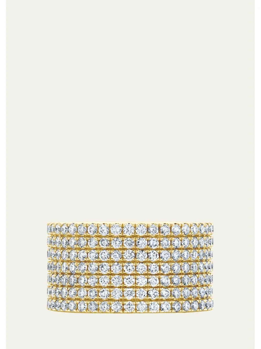 18K Yellow Gold Diamond Disco Band - 1