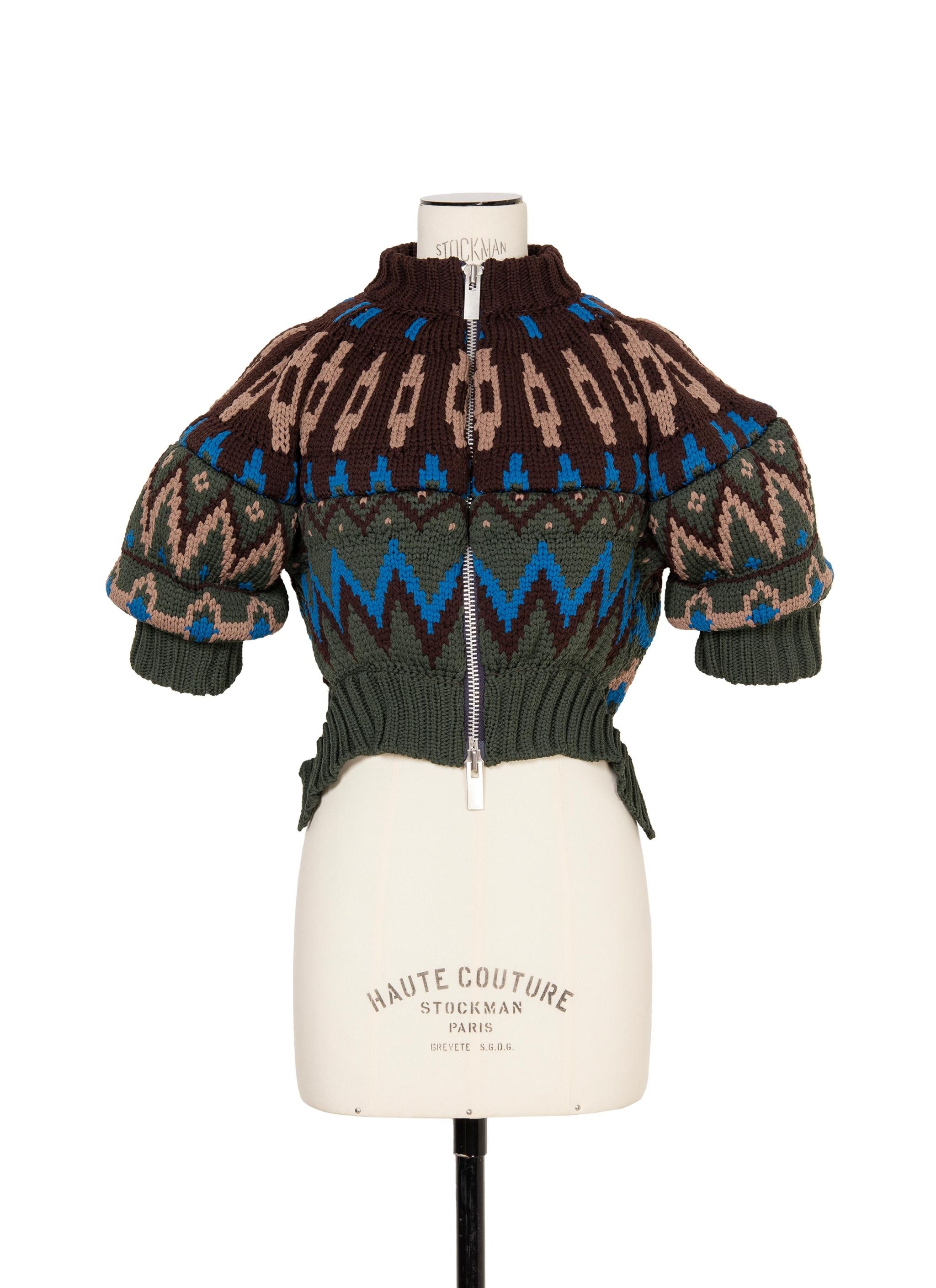 sacai Jacquard Knit Blouson | REVERSIBLE