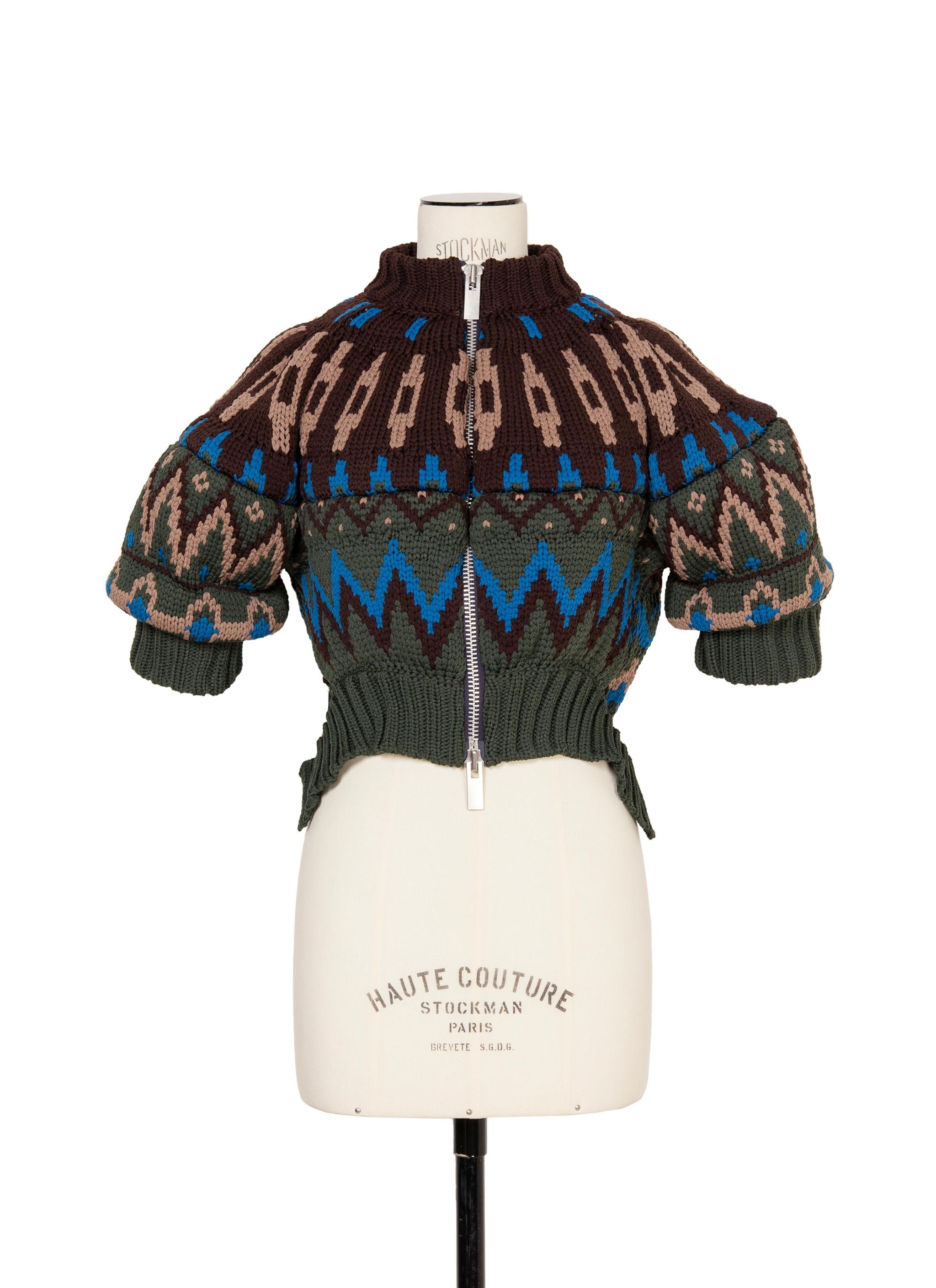 Jacquard Knit Blouson - 1