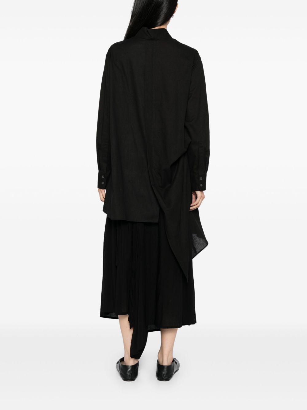 cotton asymmetric shirt - 4