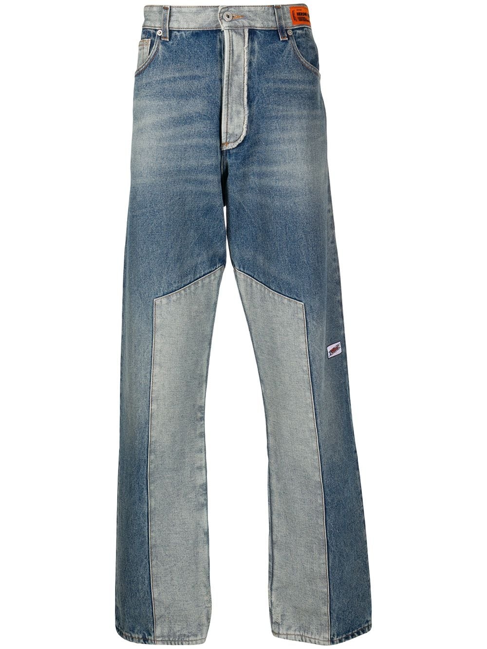 patch-work jeans - 1