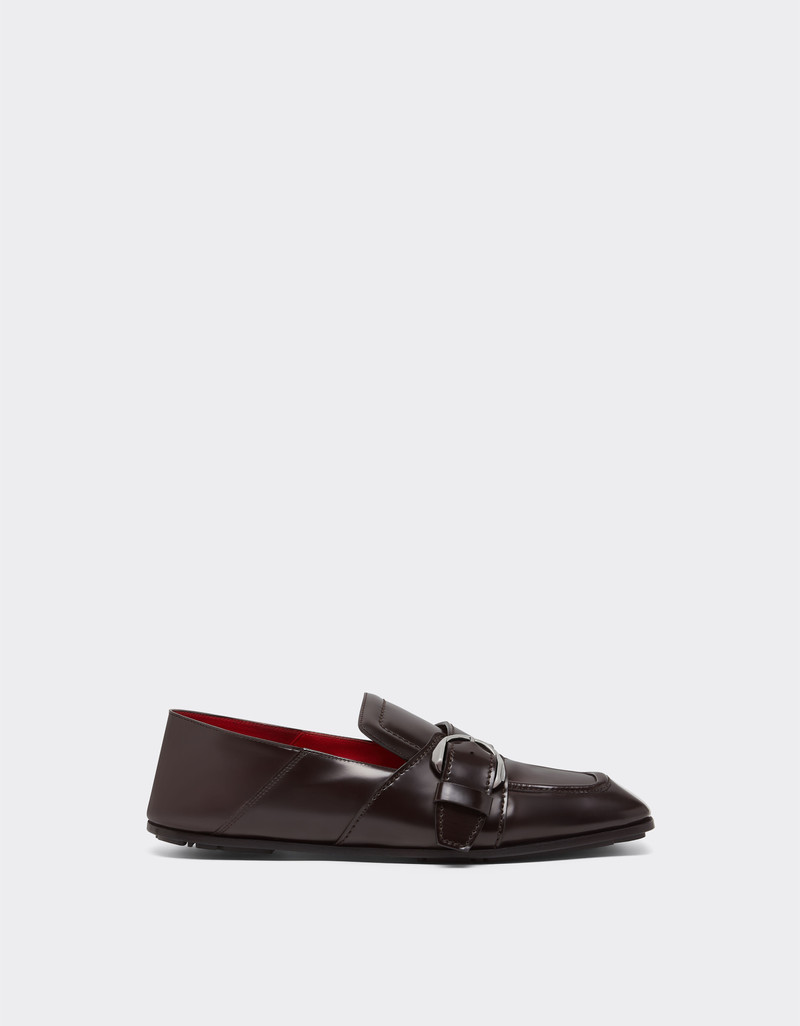 Brushed leather loafers 1