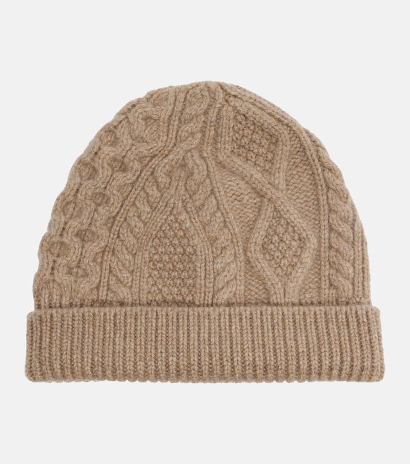 Cable-knit cashmere beanie 1