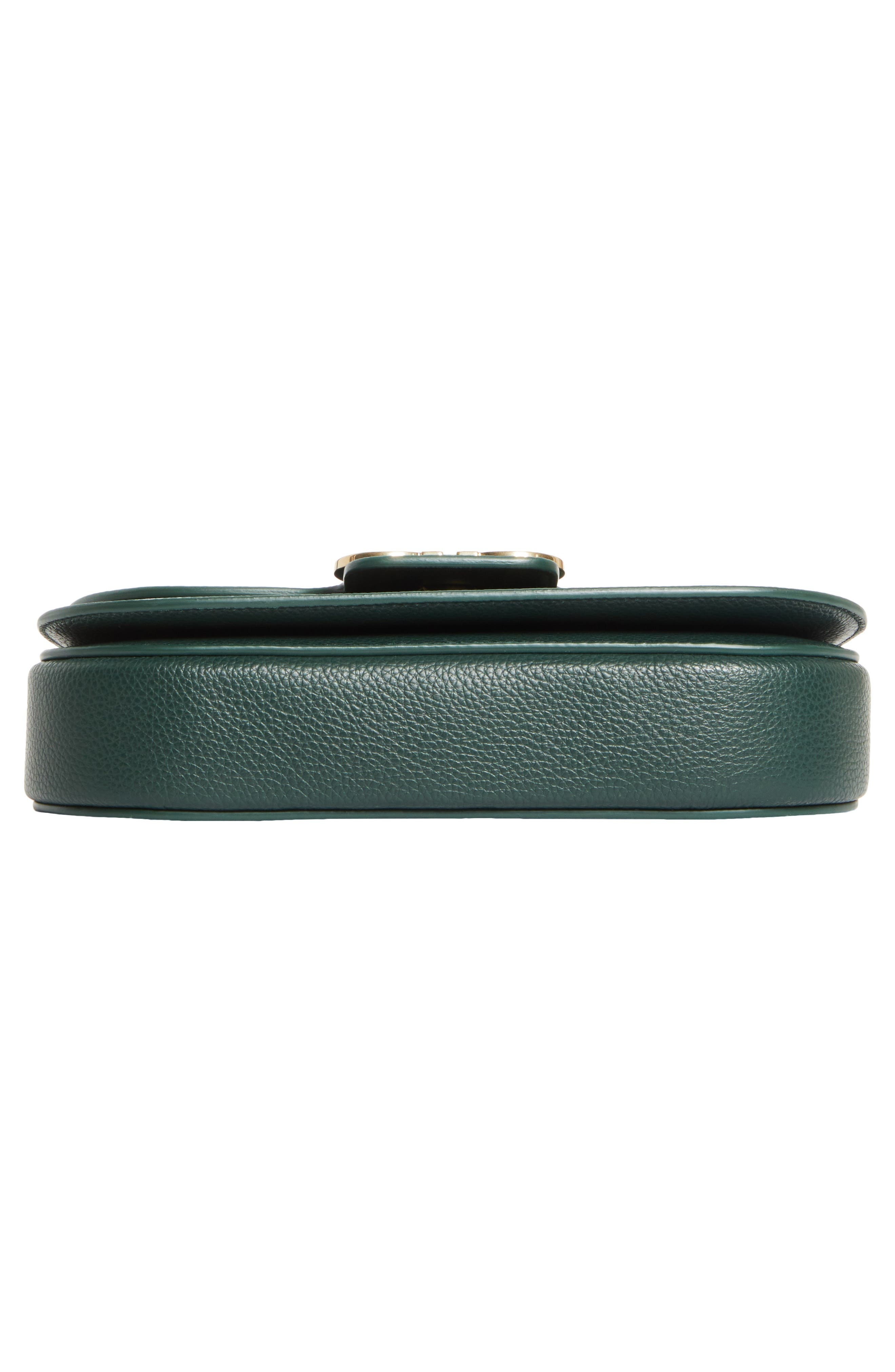 FERRAGAMO Small Double Gancio Leather Crossbody Bag in Moss at Nordstrom - 7