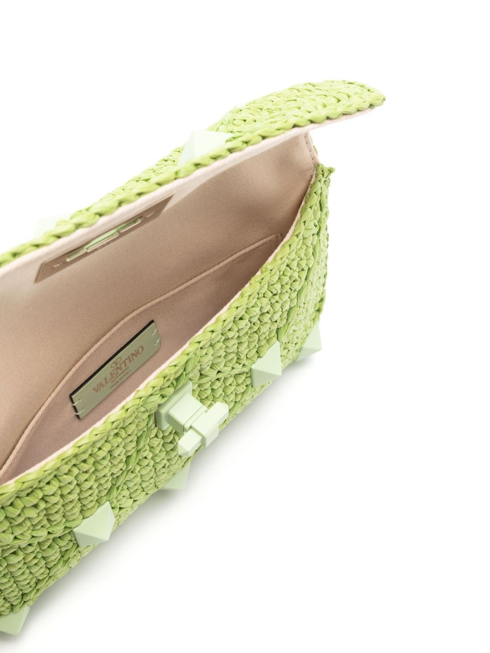 Rockstud crochet-knit clutch bag - 5