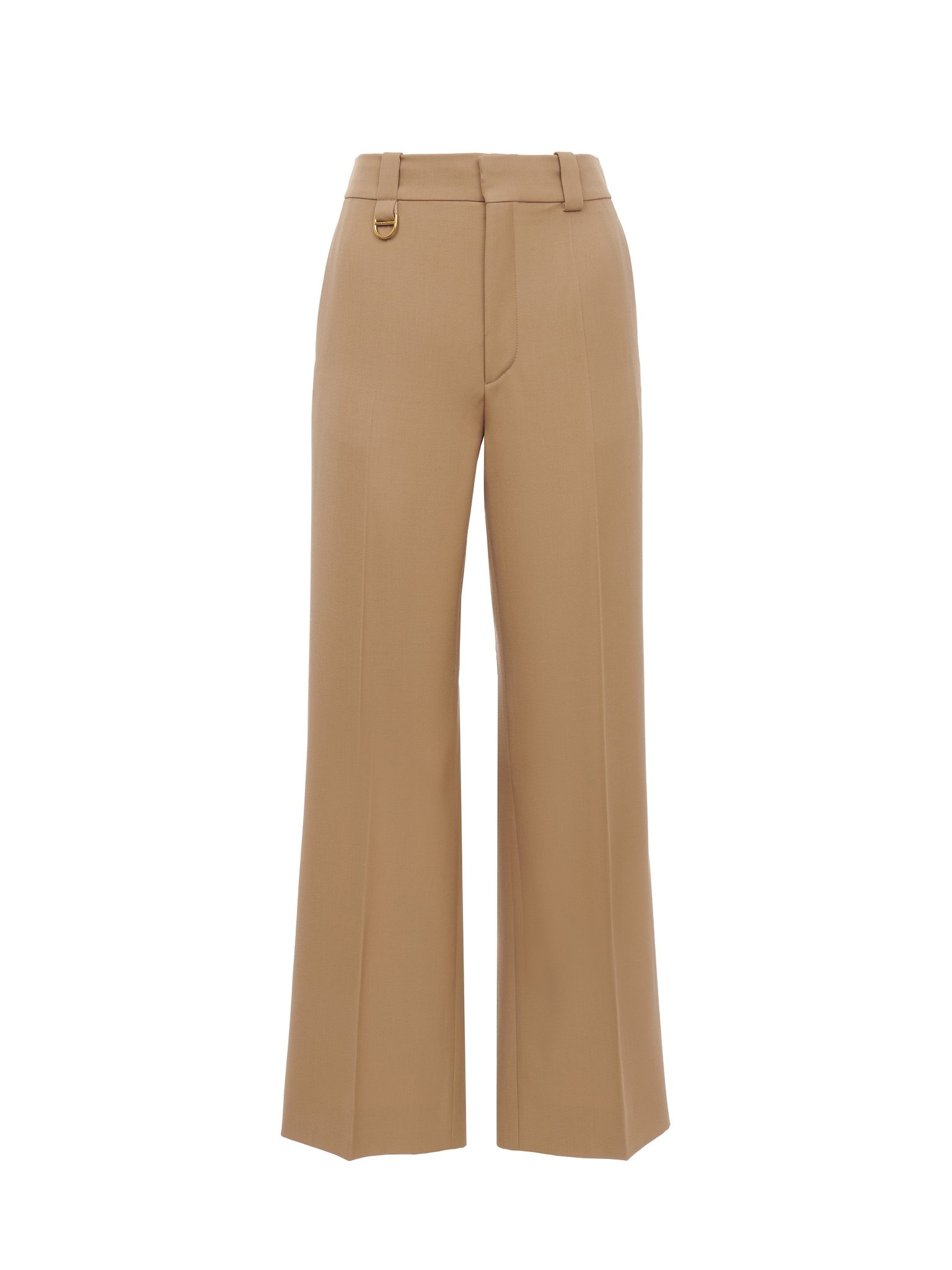 CROPPED TAILORED PANTS IN WOOL GRAIN DE POUDRE - 1