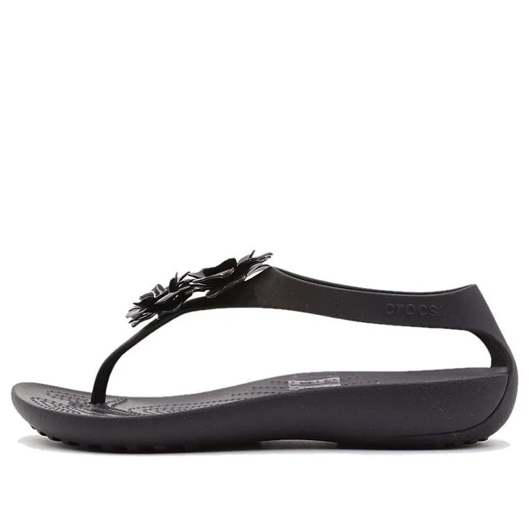 (WMNS) Crocs Breathable Cozy Lightweight Black Sandals 205600-060 - 1