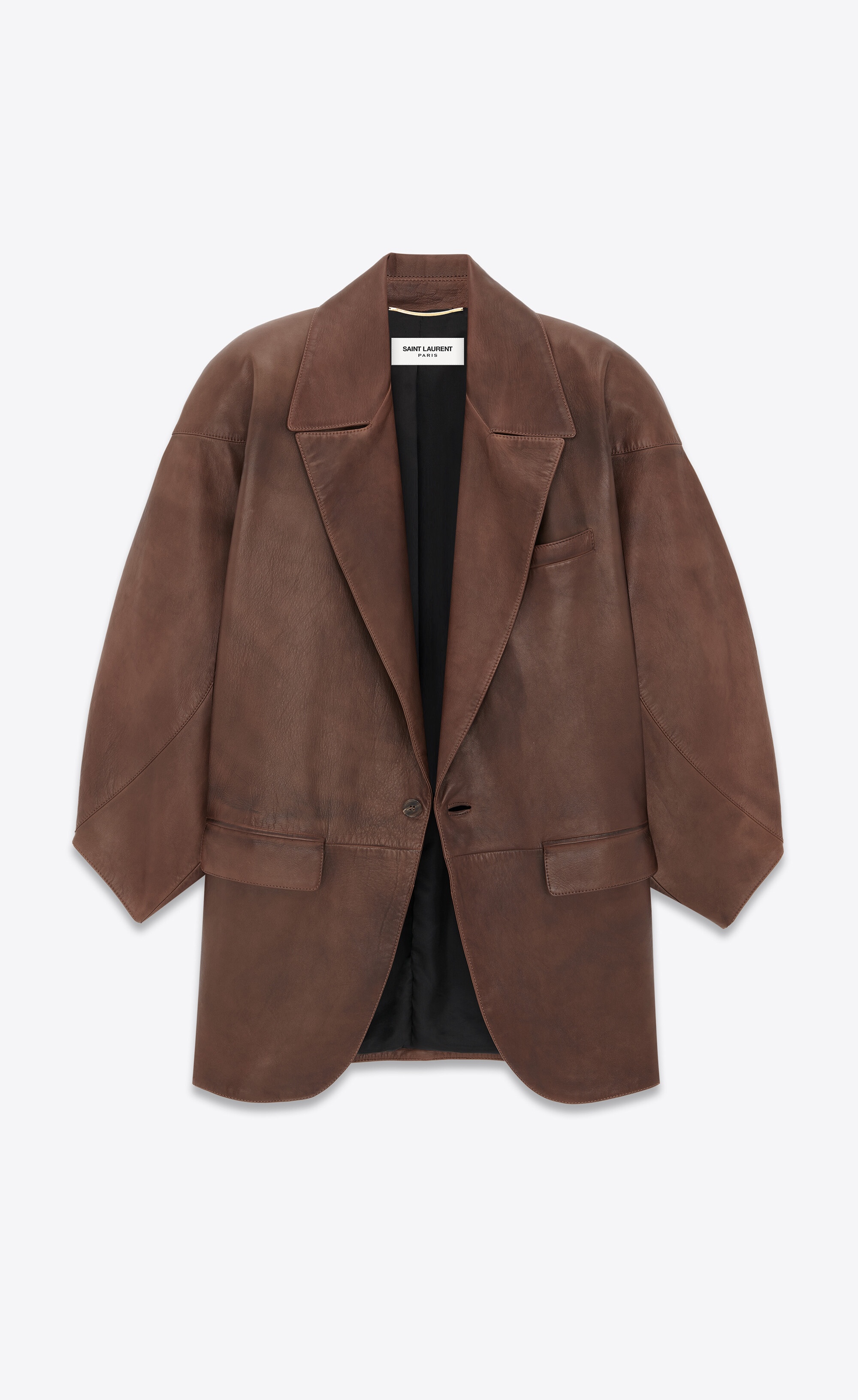 oversized jacket in lambskin - 2