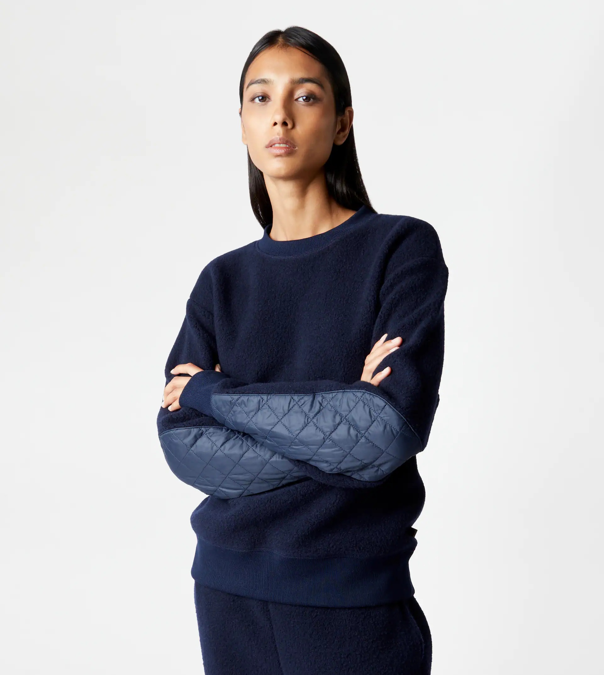 TOD'S CASHMERE BLEND SWEATSHIRT - BLUE - 12