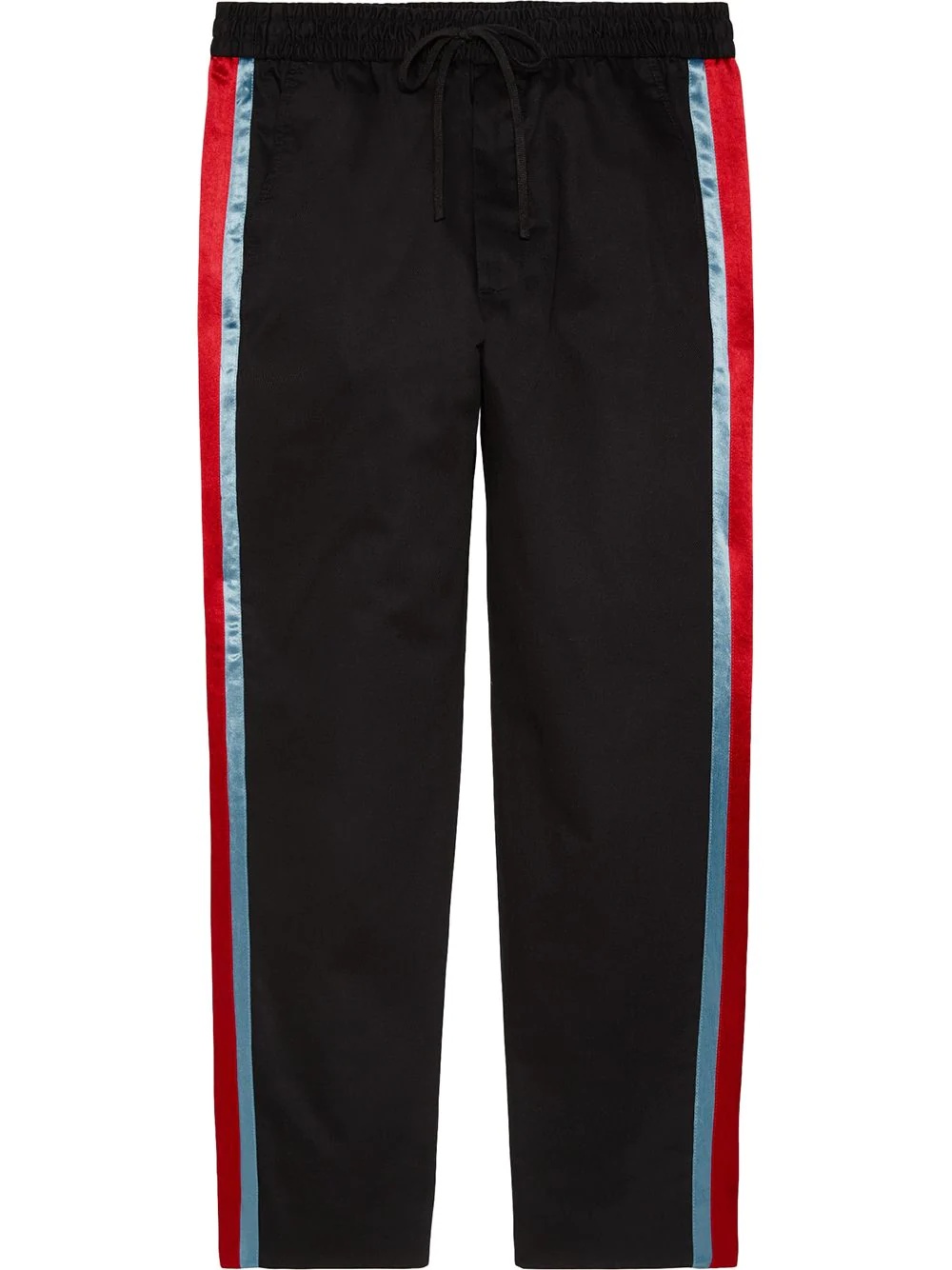 drawstring web stripe trousers - 1