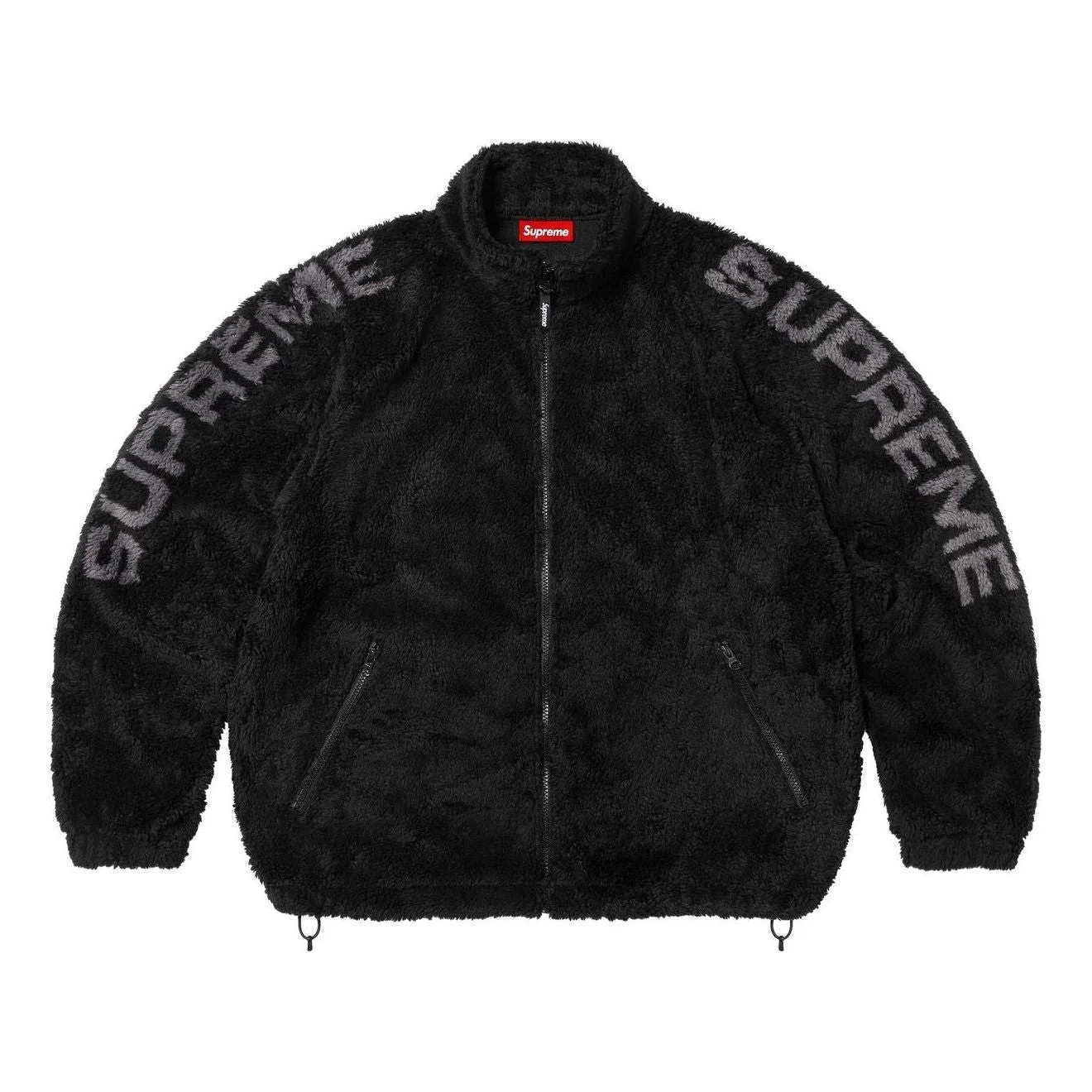 Supreme Shoulder Logo Fleece Jacket 'Black' SS25J28-BLACK - 1