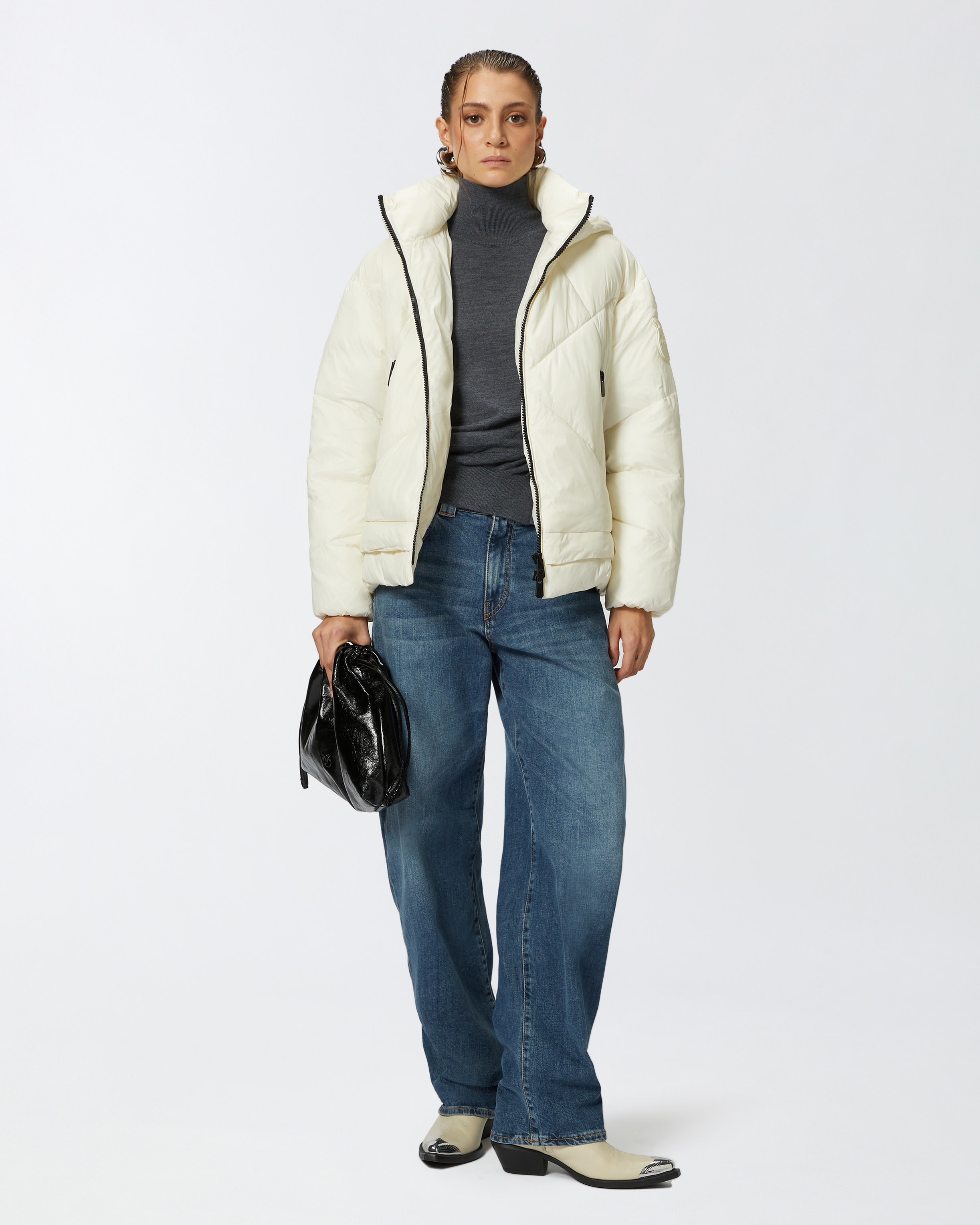TECHNICAL CANVAS PADDED PUFFER WITH HOOD - 3