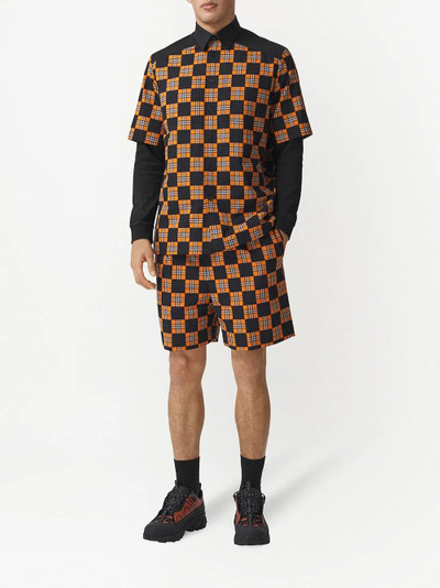 Burberry checkerboard-print shorts outlook