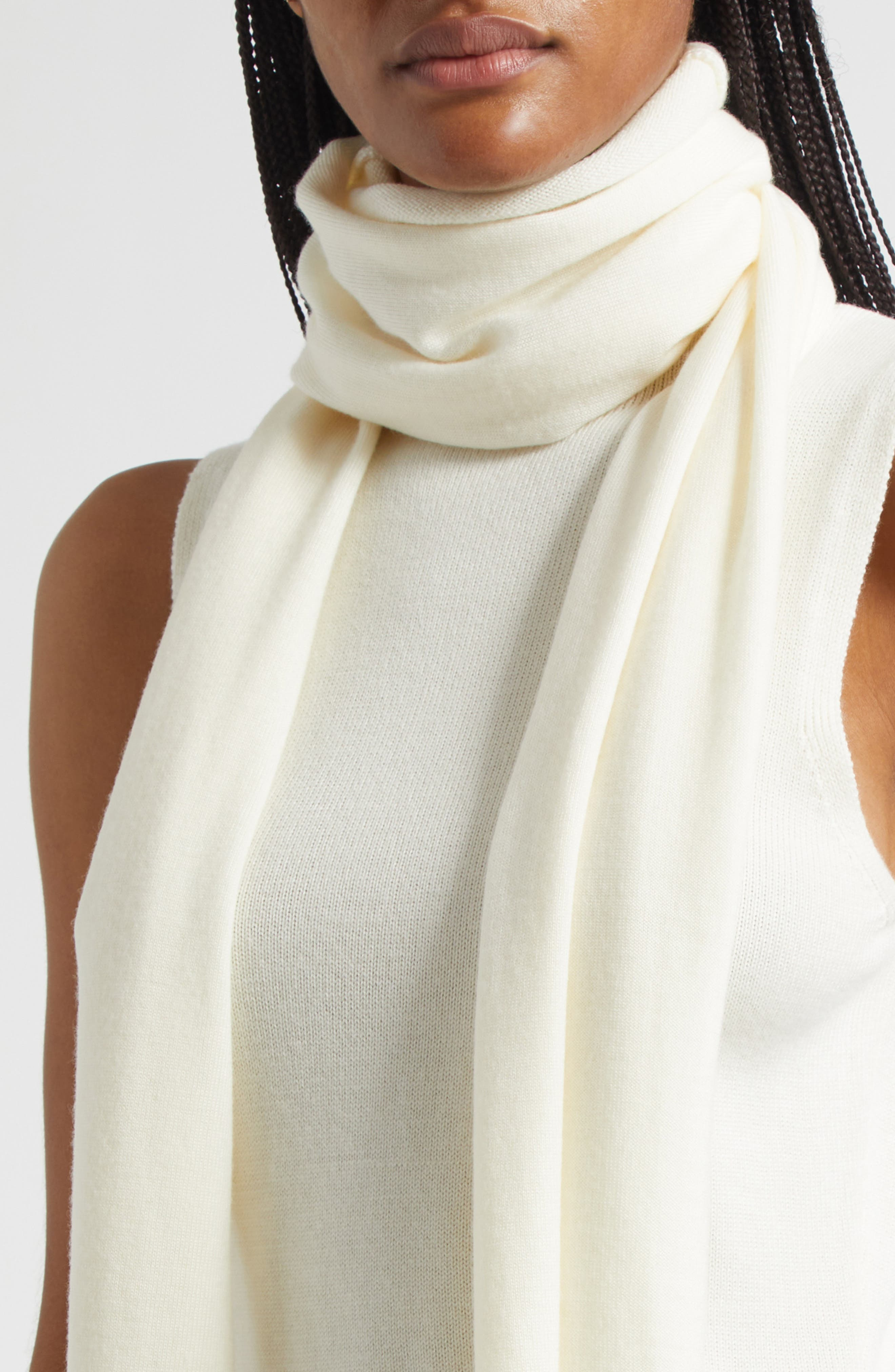 STAUD Canal Sleeveless Merino Wool Sweater in Ivory at Nordstrom - 5