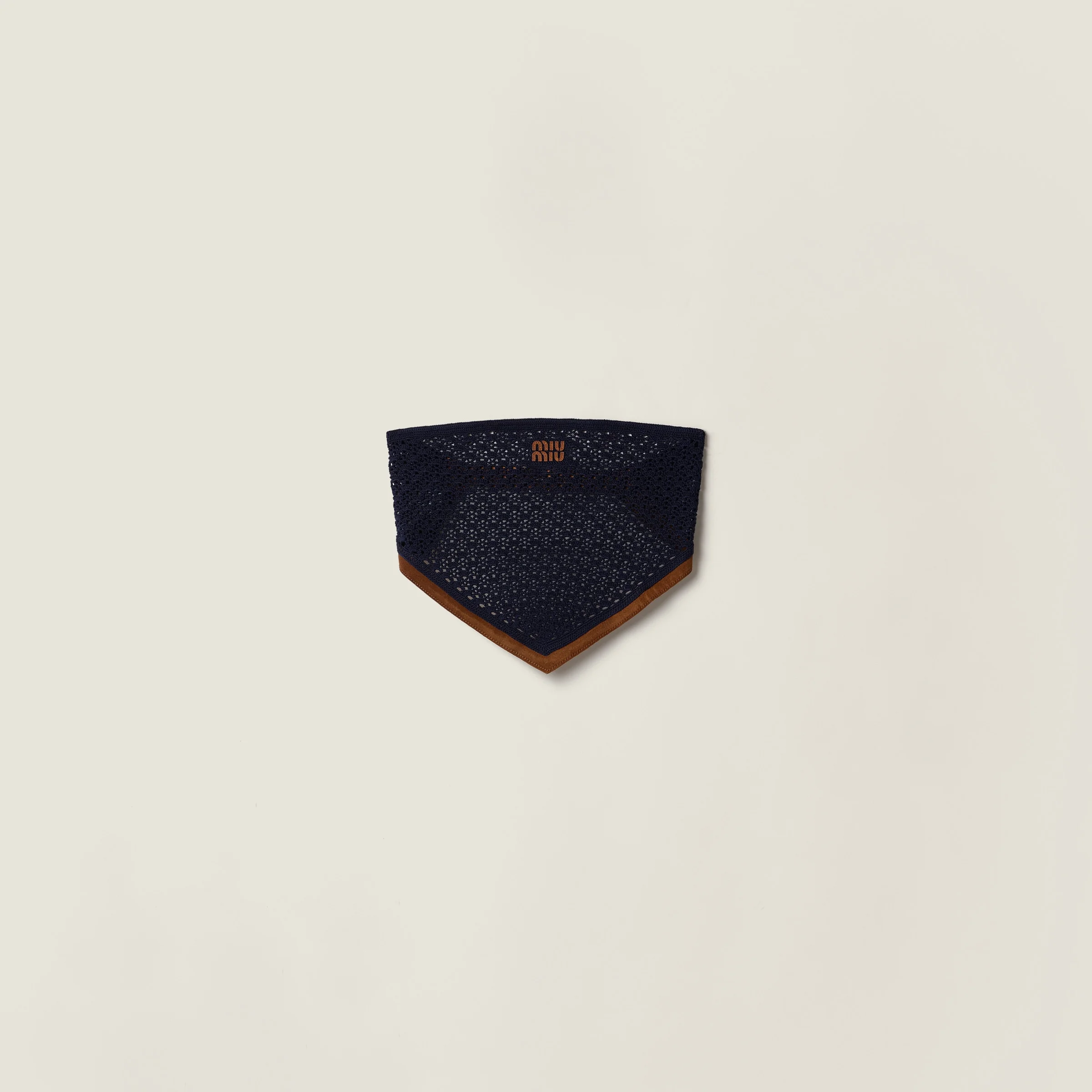 Cotton and suede bandana top - 1