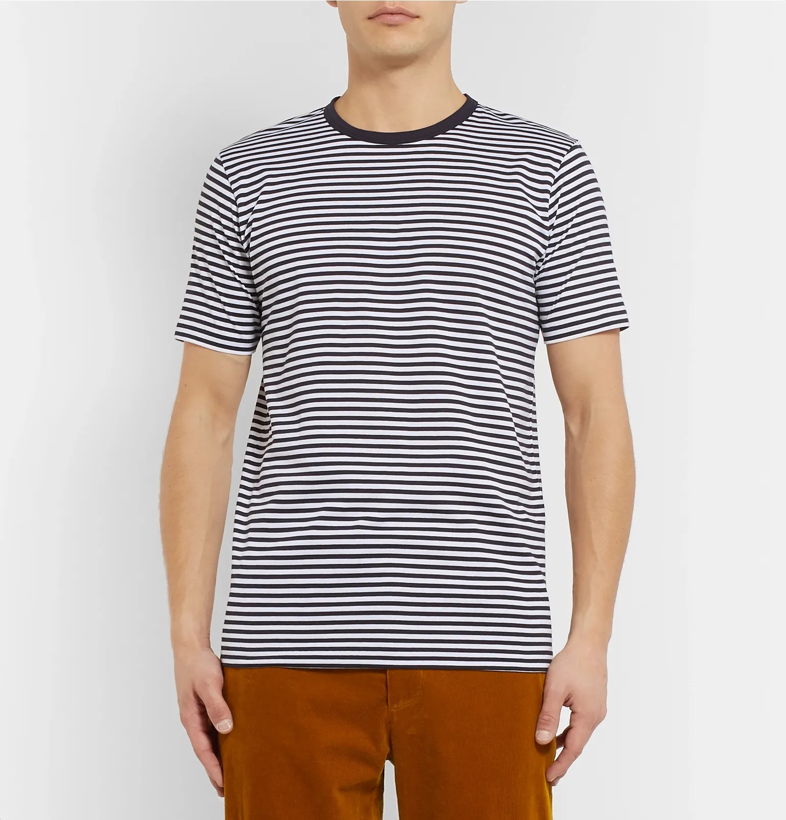 Striped Cotton-Jersey T-Shirt - 4