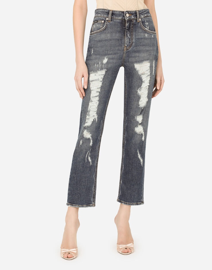 Boyfriend jeans with rips - 4