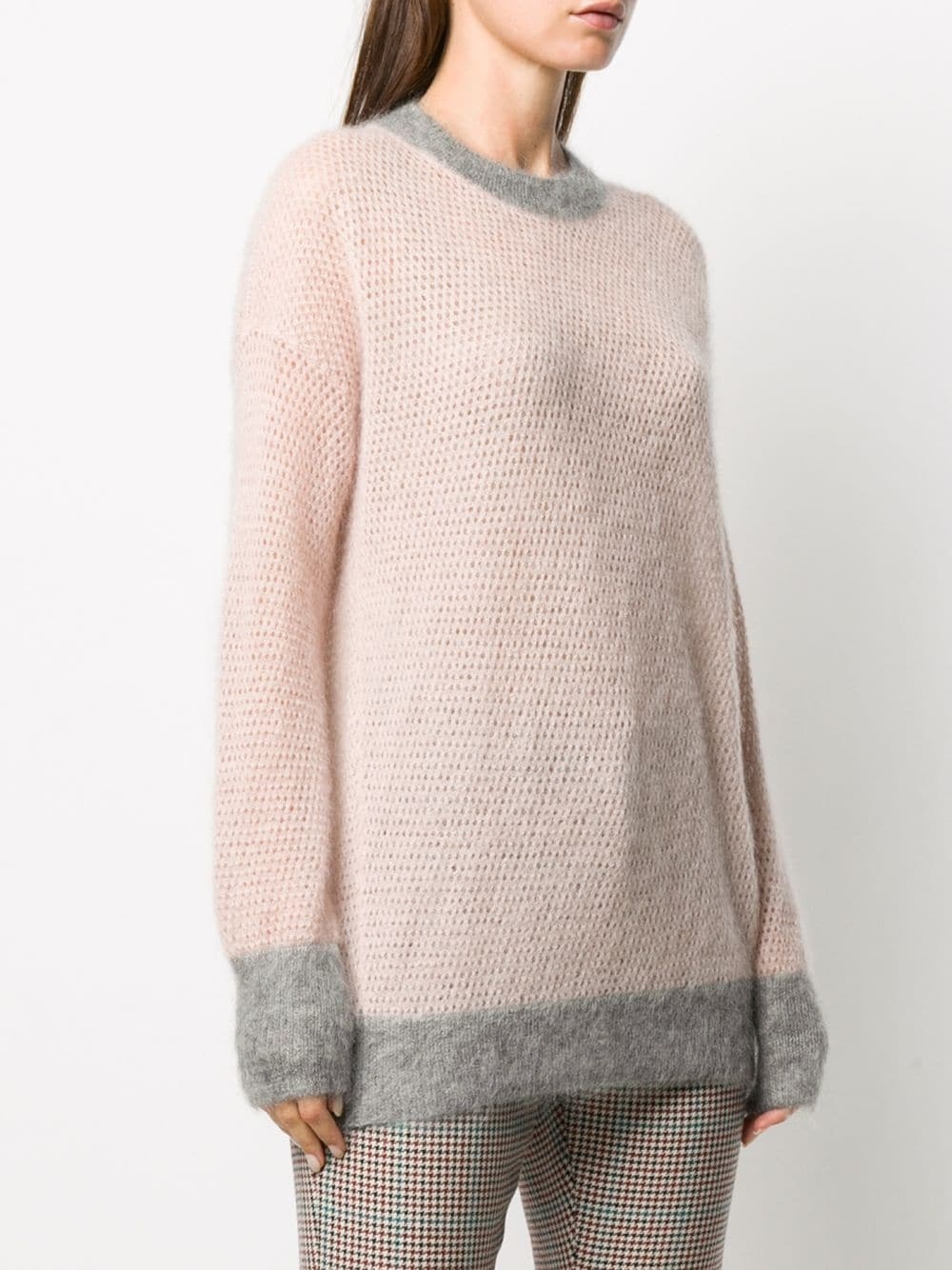 oversized open-knit jumper - 3