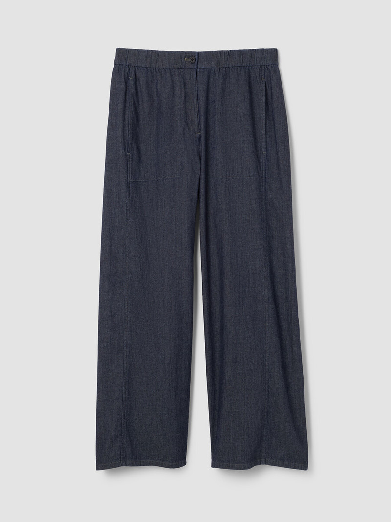 Airy Organic Cotton Twill Wide-Leg Pant 1