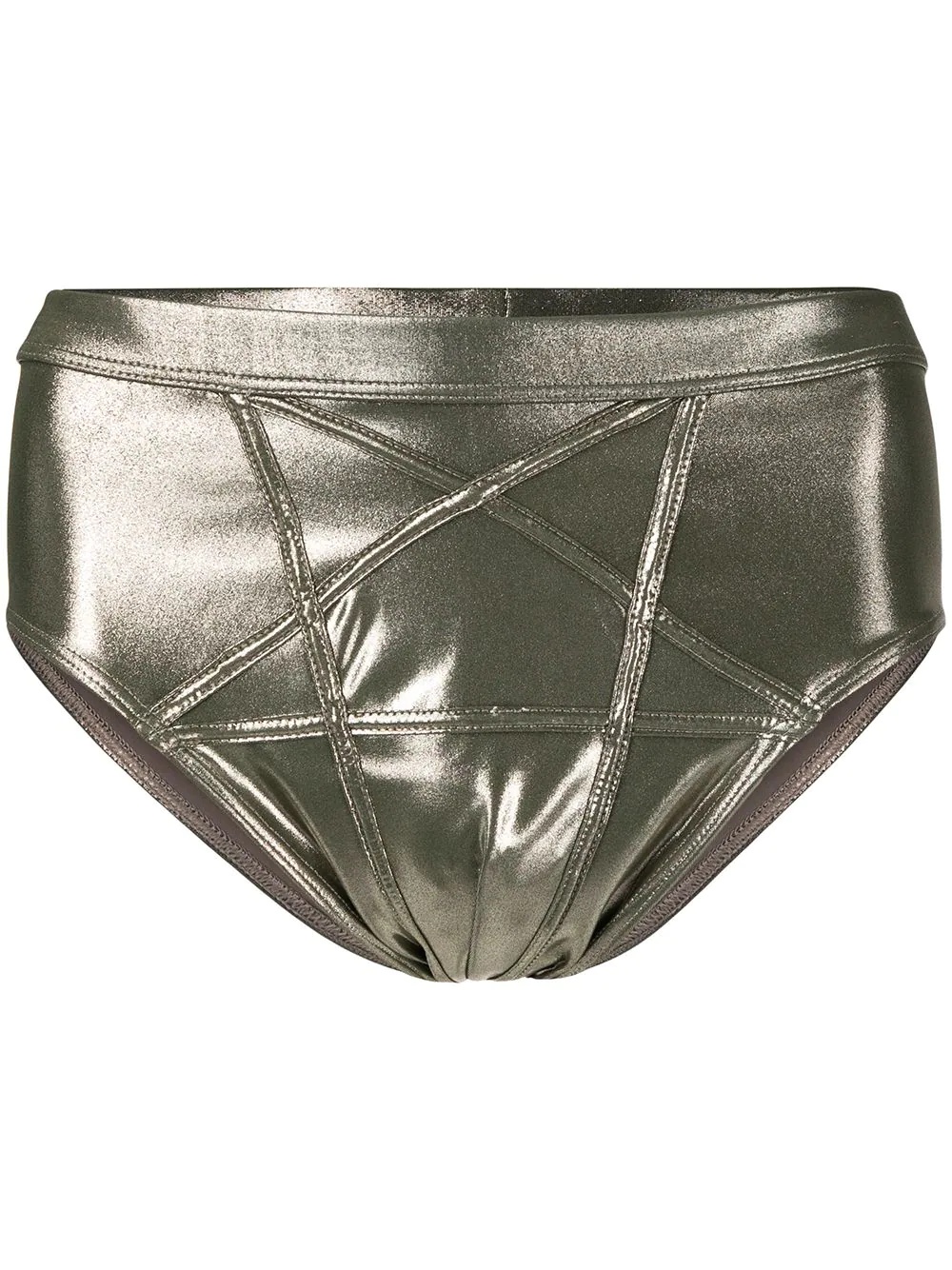 metallic-effect swim trunks - 1