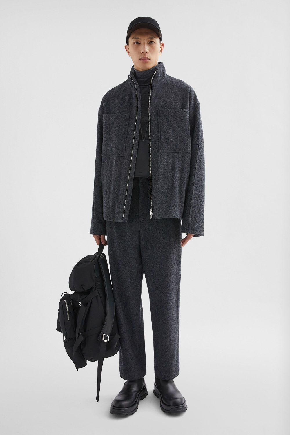 wool flannel trousers - 2