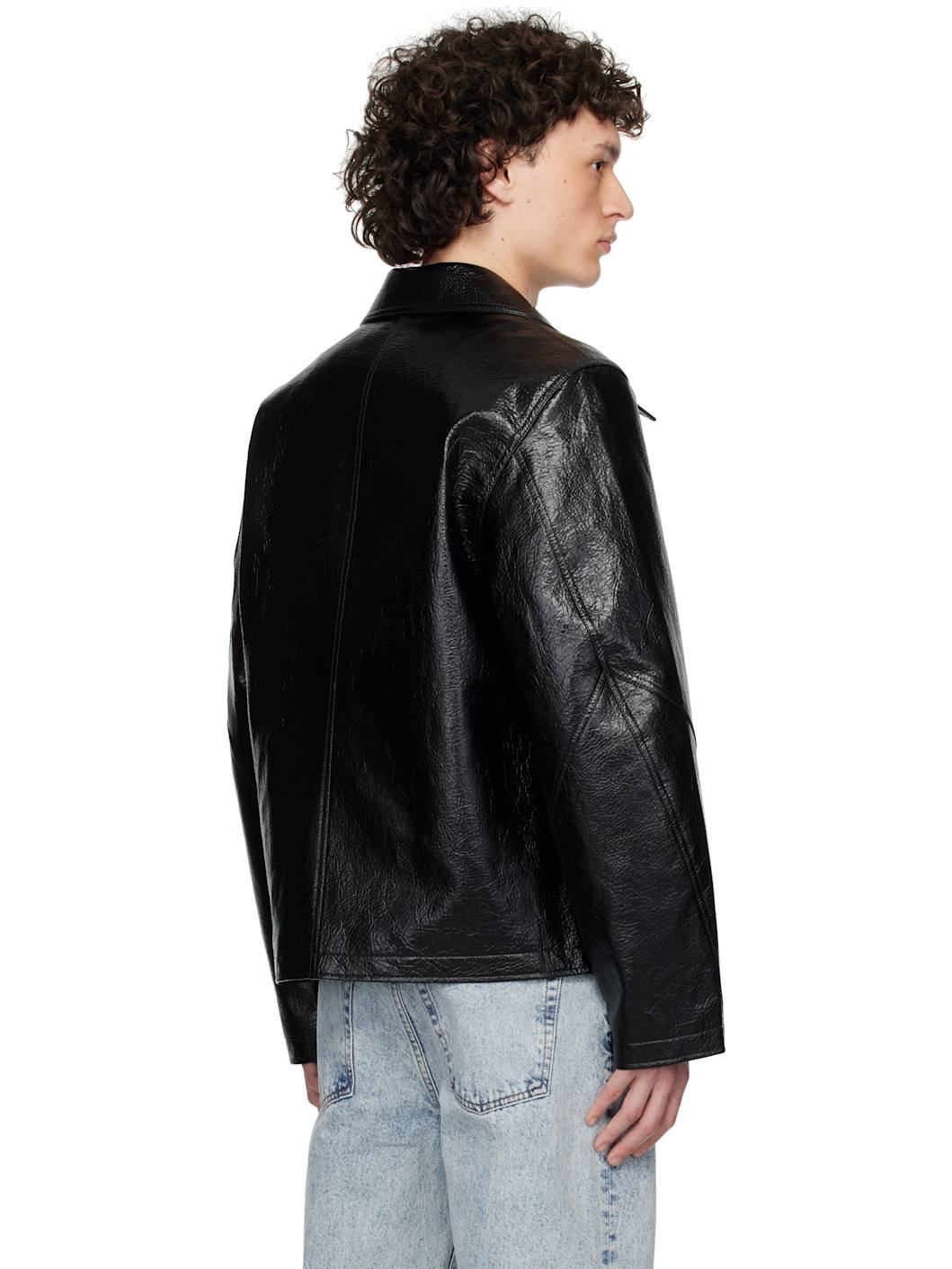 Black Duke Faux-Leather Jacket - 3