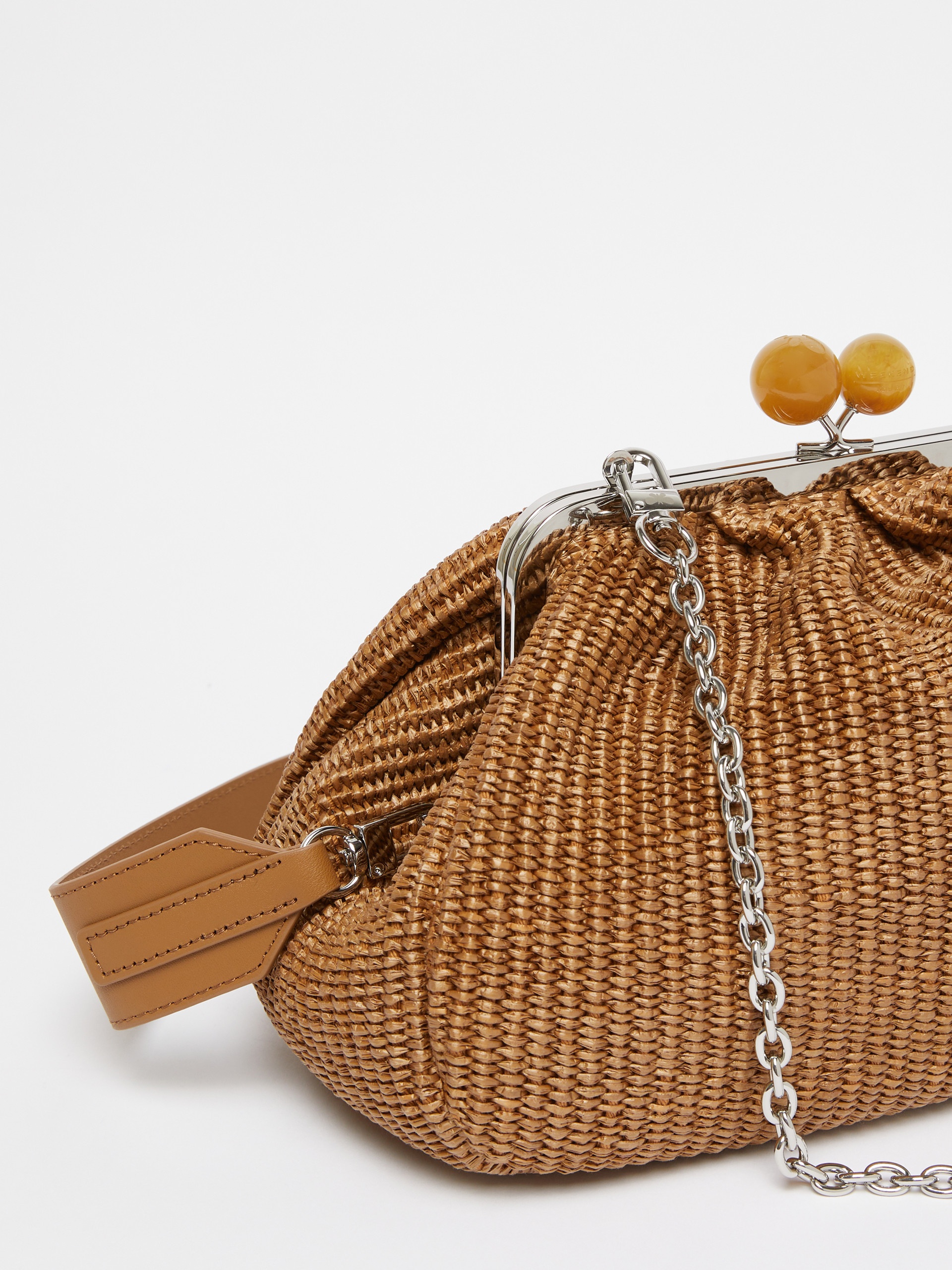 FORTUNA Medium raffia-effect Pasticcino bag - 4