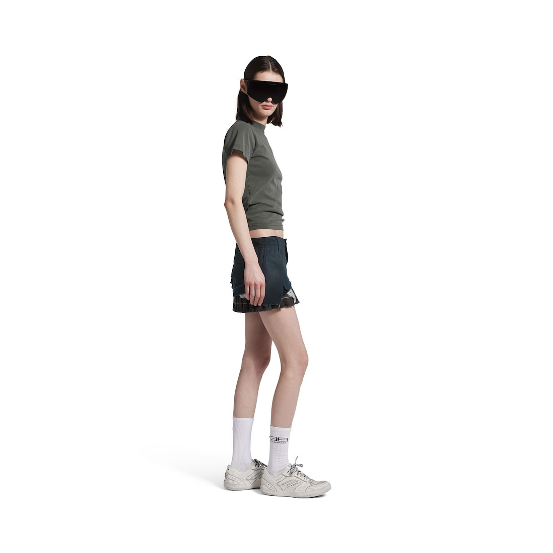 Women's Loop Sports Icon Fitted T-shirt in Grey - 3