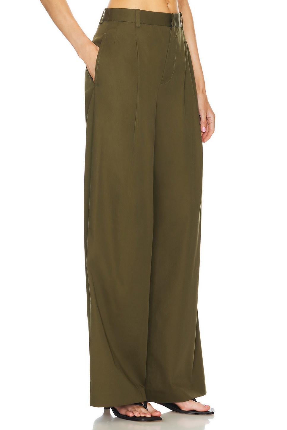 Pleated Wide Leg Pant - 2