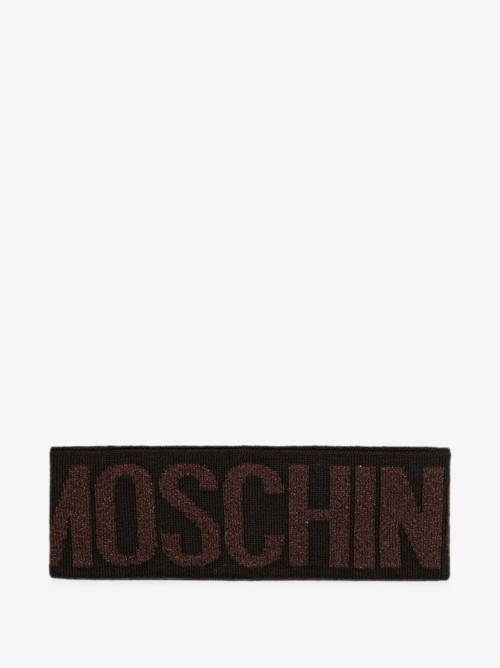 logo-intarsia knitted headband - 1