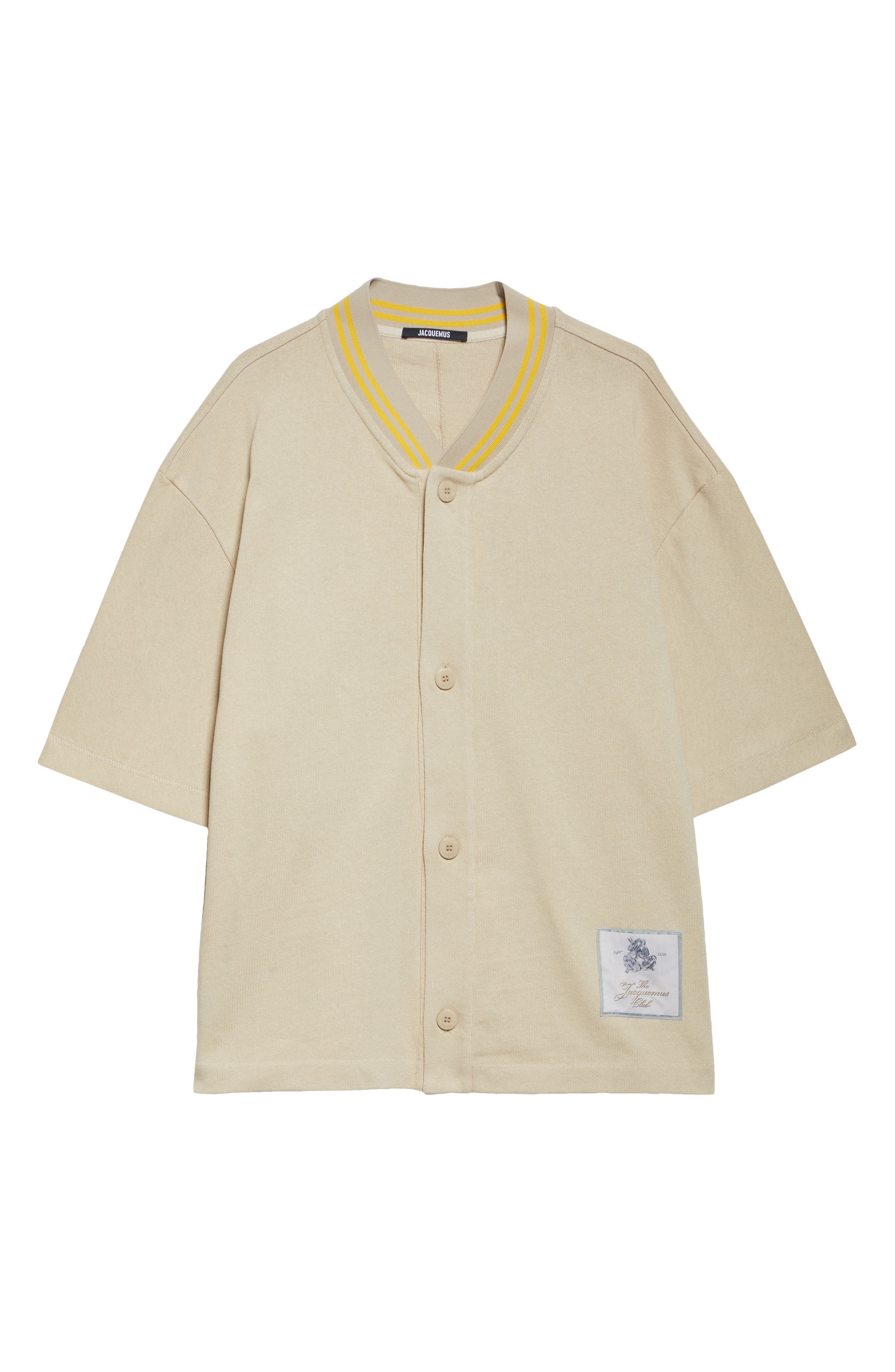 Jacquemus La Chemise Baseball Shirt in Beige at Nordstrom - 5