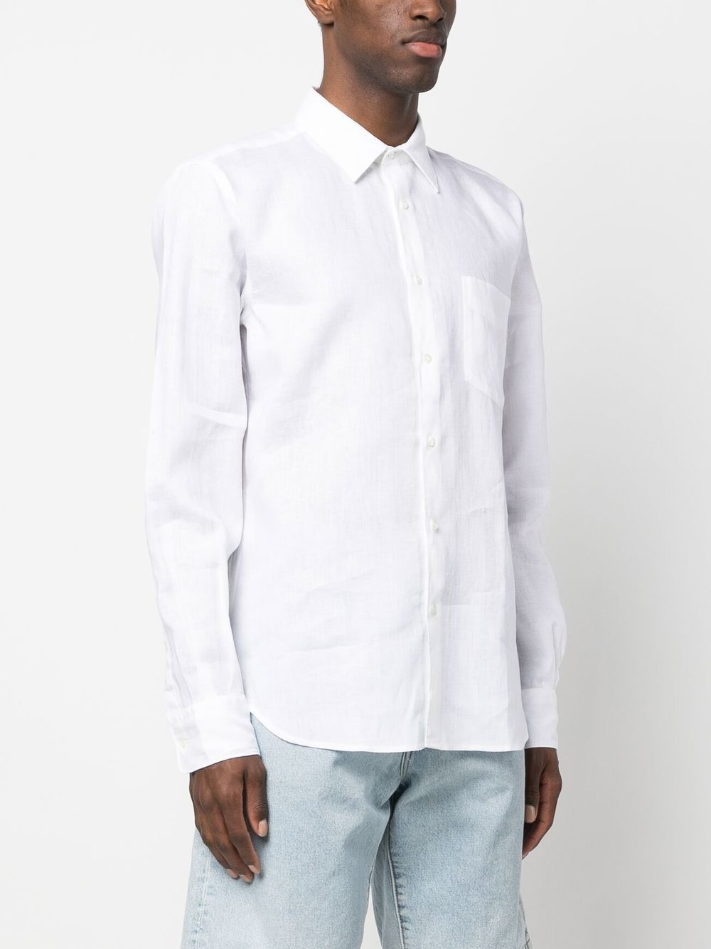 long-sleeve linen shirt - 3