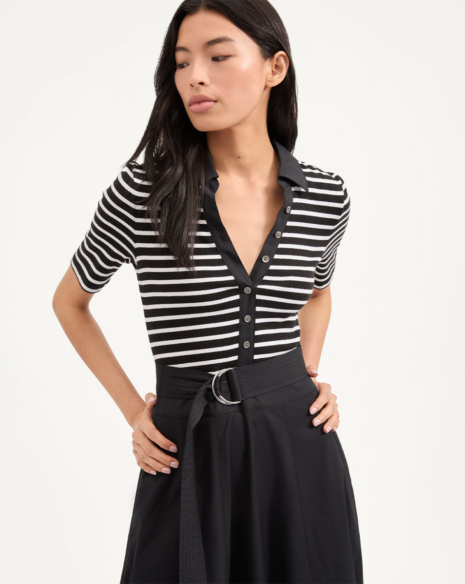 DELISE MIXED MEDIA DRESS - 3