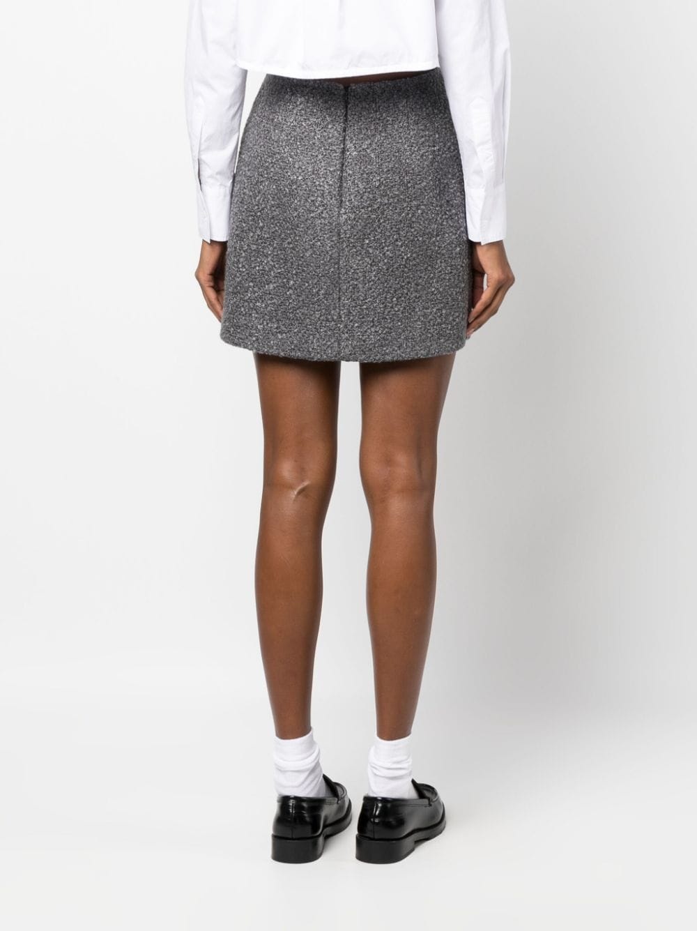textured-knit mini skirt - 4