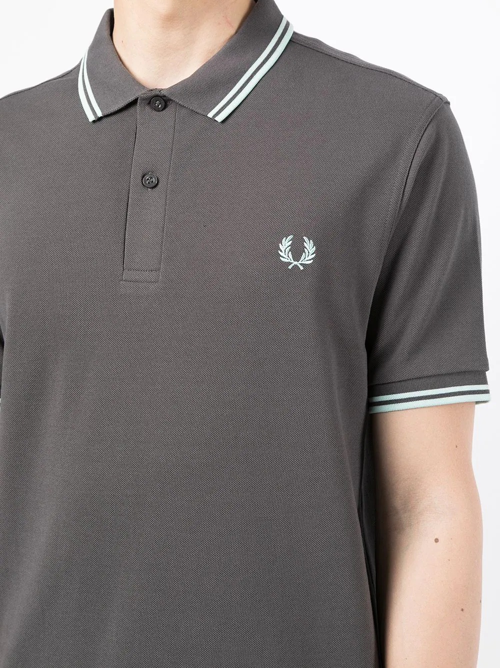 embroidered-logo short-sleeved polo shirt - 5