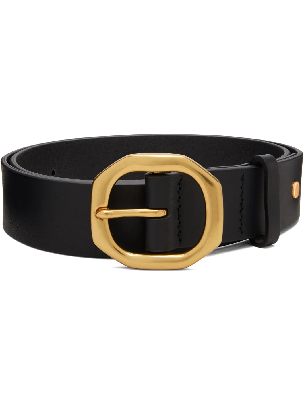 Black Audrey Leather Belt - 1