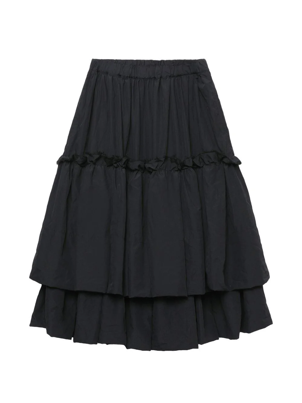 ruffled tiered midi skirt - 1