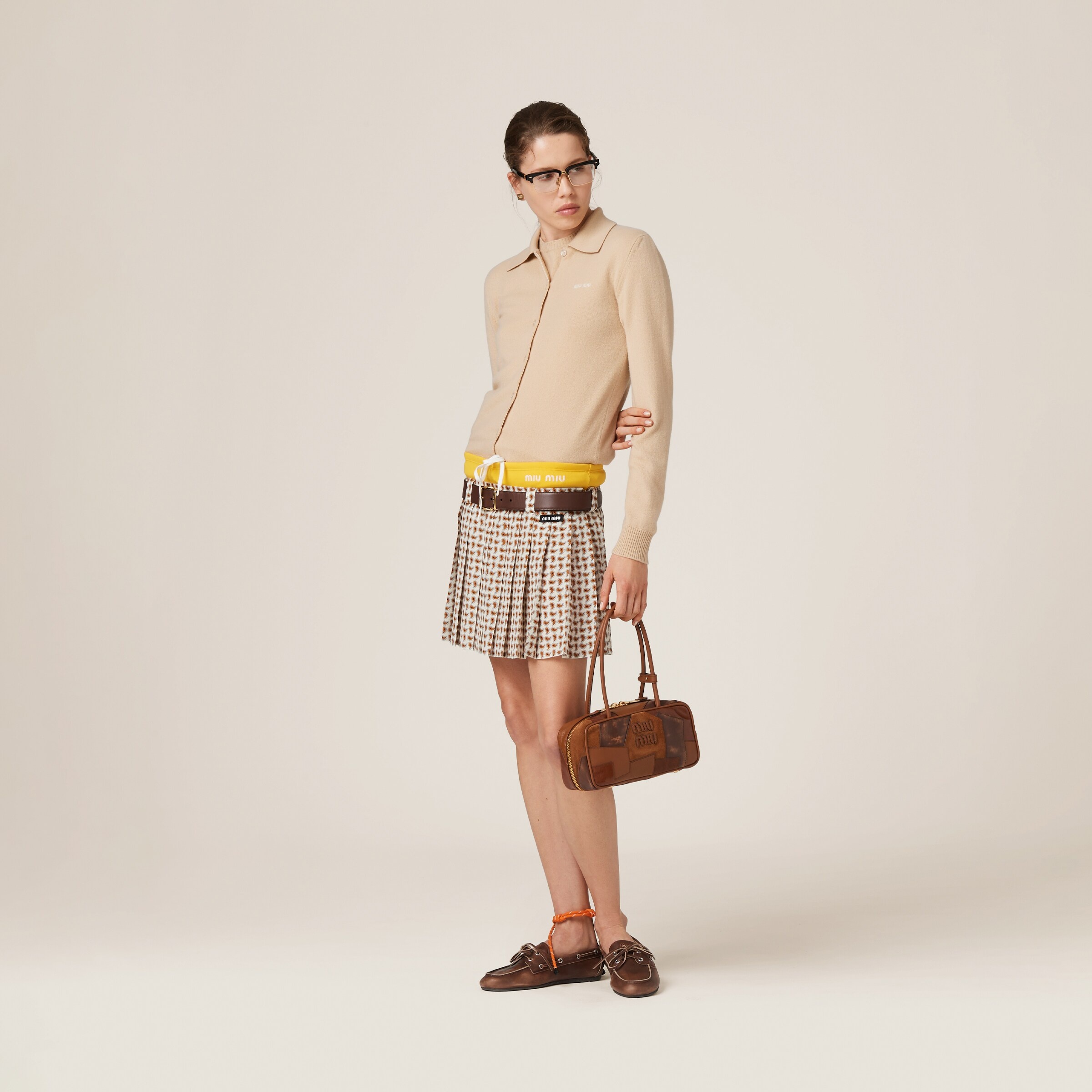 Beau  leather patchwork bag - 5