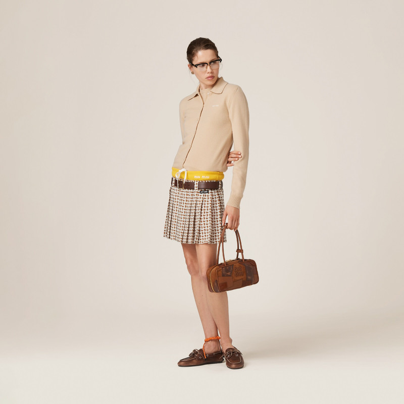 Miu Miu Beau  leather patchwork bag outlook