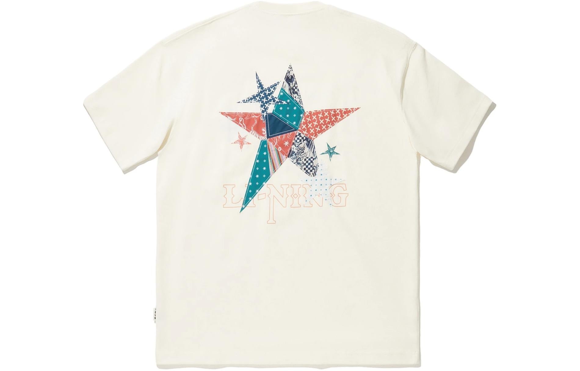 Li-Ning Star Graphic T-shirt 'Beige' AHSU251-1 - 2