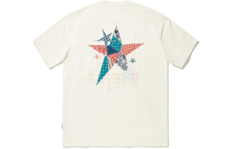 Li-Ning Li-Ning Star Graphic T-shirt 'Beige' AHSU251-1 outlook