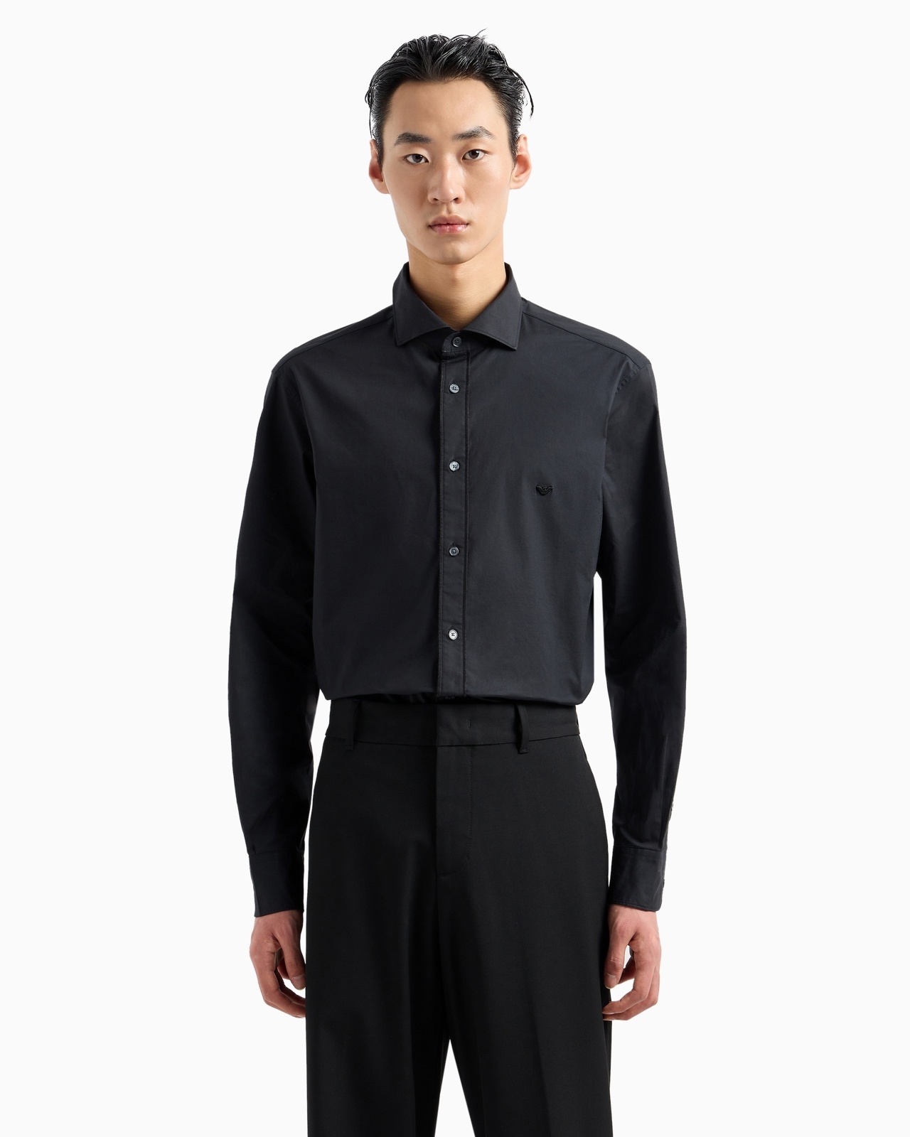 PIMA CANVAS SHIRT WITH PIPED PLACKET - 2