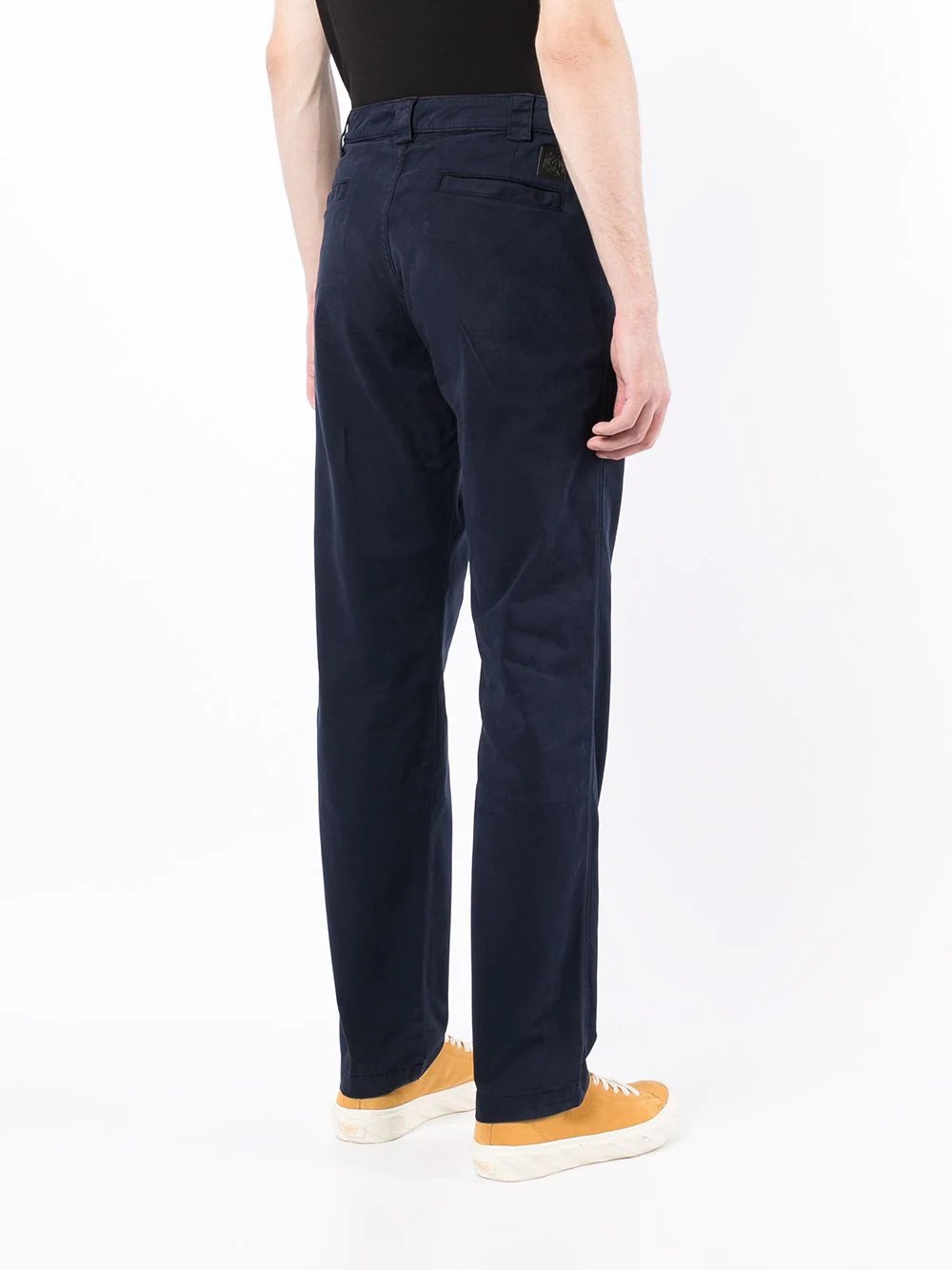 slim-fit logo-patch trousers - 4