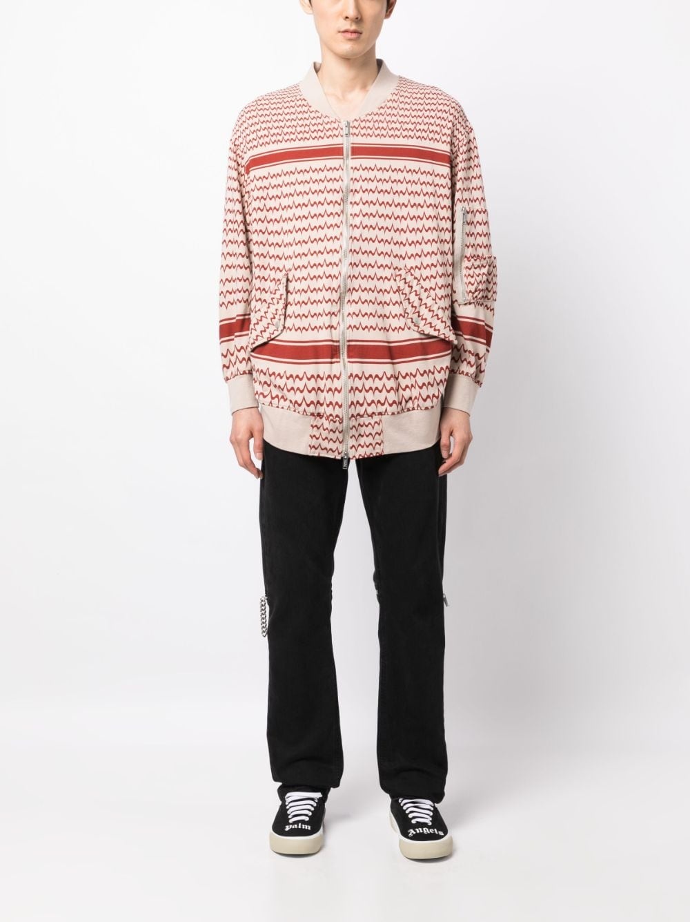 graphic-print zip-up sweatshirt - 2