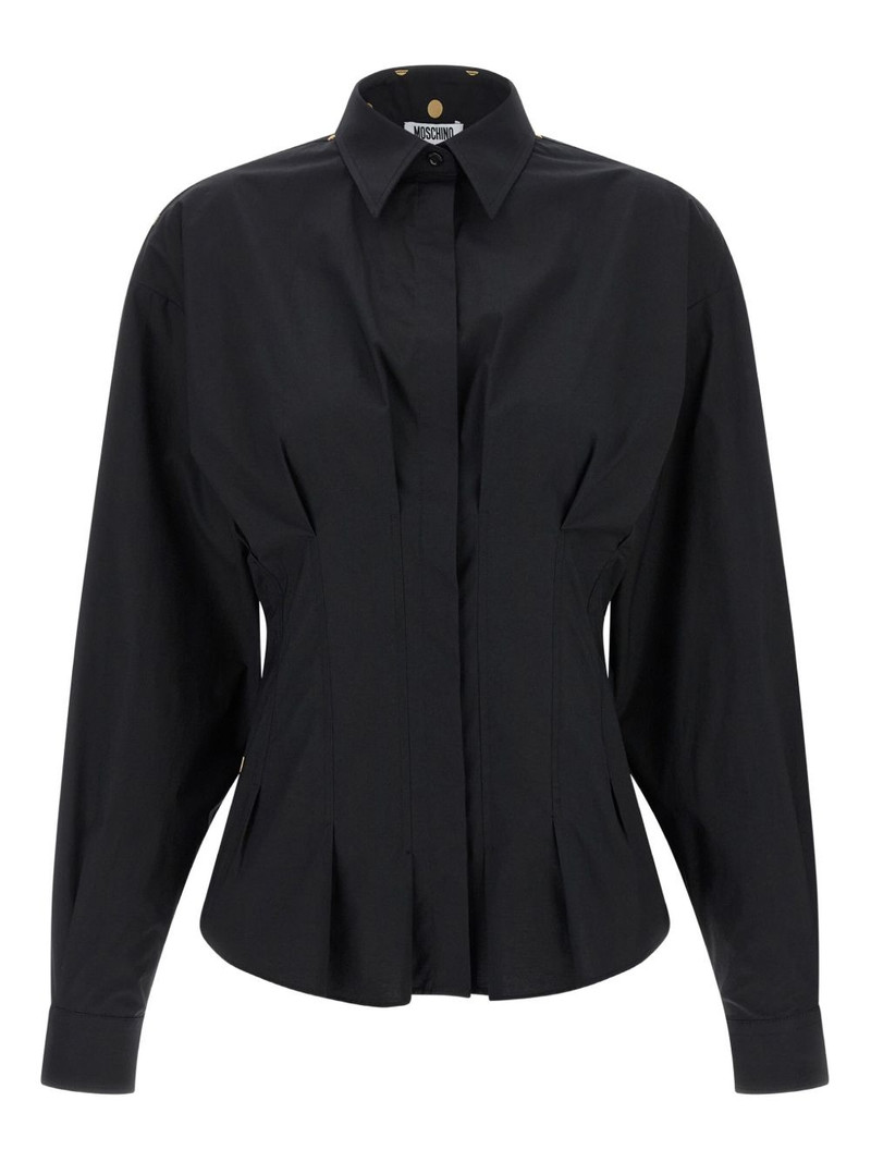polka-dot pleated shirt 1